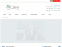 Tablet Screenshot of mayriverdermatology.com